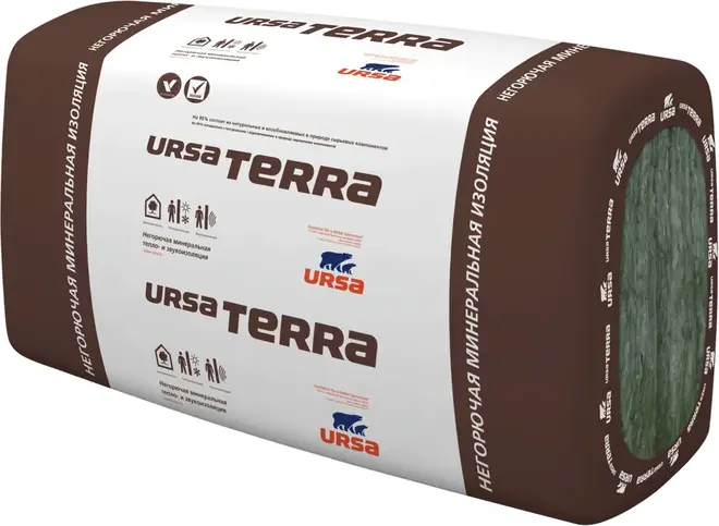 Урса Terra 34 PN Pro негорючая минеральная изоляция (0.61*1 м/50 мм)