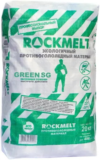 Rockmelt Green SG экологичный противогололедный материал (20 кг)