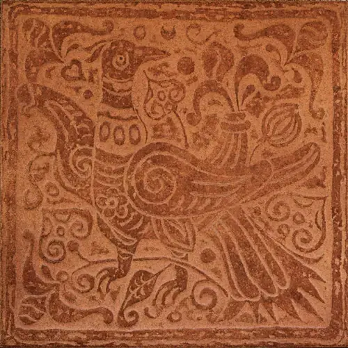 Сокол Родос коллекция RDS311 декор напольный коричневый матовый орнамент/птица