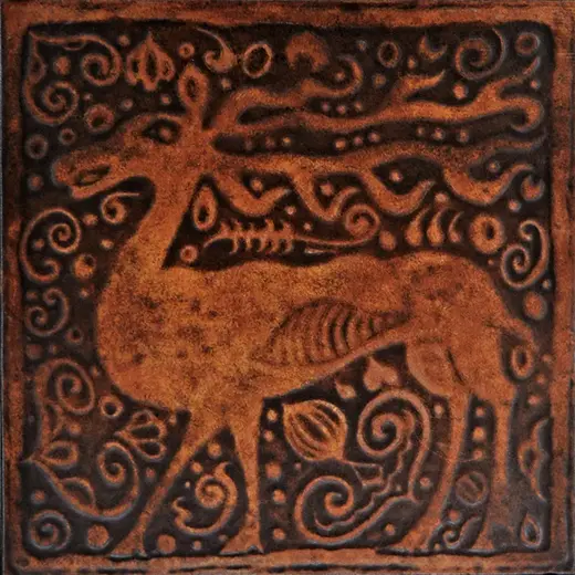 Сокол Родос коллекция RDS411 декор напольный кофейный матовый орнамент/птица