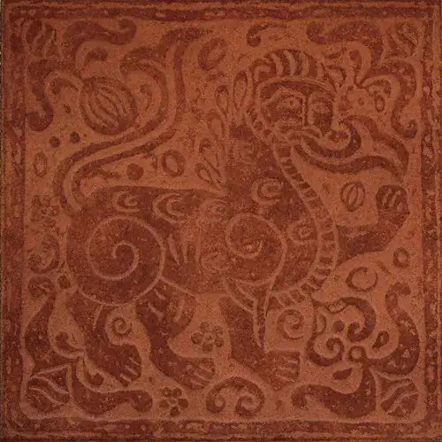Сокол Родос коллекция RDS611 декор напольный красный матовый дракон/орнамент
