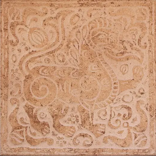 Сокол Родос коллекция RDS511 декор напольный бежевый матовый дракон/орнамент