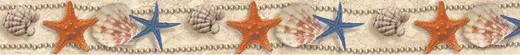 Нефрит-Керамика Аликанте коллекция Аликанте Морские Звезды и Ракушки 05-01-1-57-03-11-123-0 бордюр (500 мм) 50 мм (9 мм) разноцветный матовый ракушки/