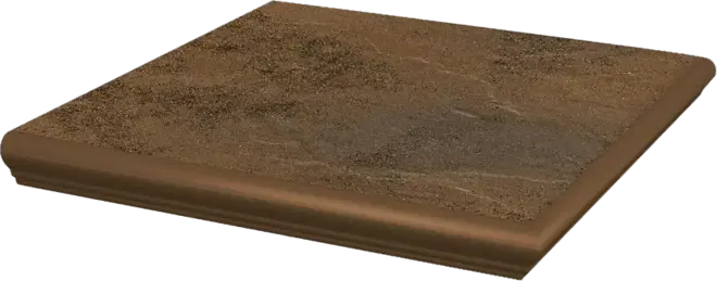 Paradyz Semir коллекция Semir Beige Kapinos Stopnica Narozna ступень с капиносом угловая структурная (330*330 мм) бежевая матовая/структурированная по