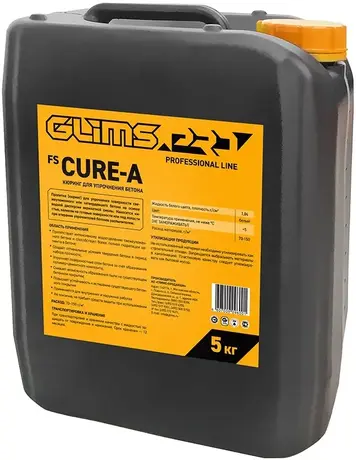 Глимс-Pro FS Cure-A кюринг для упрочнения бетона (5 кг) белый