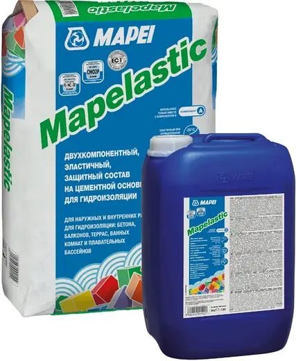 Mapei Mapelastic 2-комп защитный состав (32 кг (1 мешок * 24 кг + 1 канистра * 8 кг)