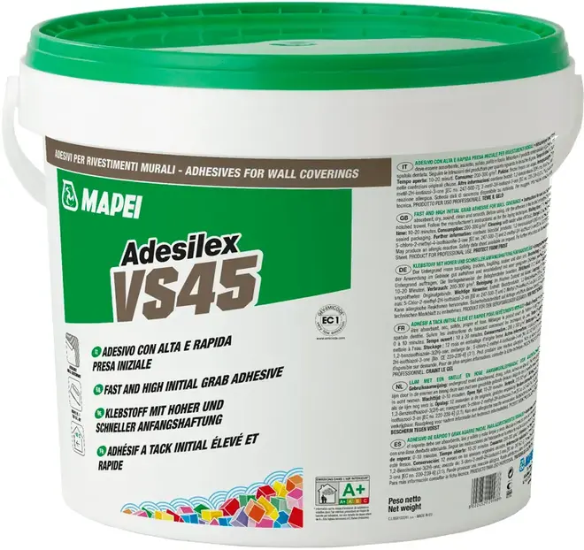 Mapei Adesilex VS45 акриловый клей для настенных ПВХ-покрытий (5 кг)