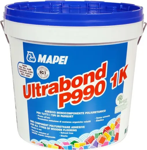 Mapei Ultrabond P990 1K полиуретановый эластичный клей (900 г) бежевый