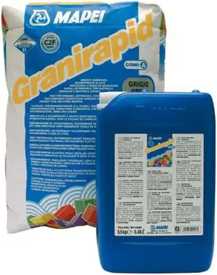 Mapei Granirapid клей для плитки 2-комп (30.5 кг (25 кг компонент A + 5.5 кг компонент B)