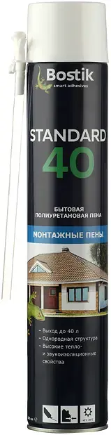 Bostik Standard 40 бытовая полиуретановая монтажная пена (500 мл)