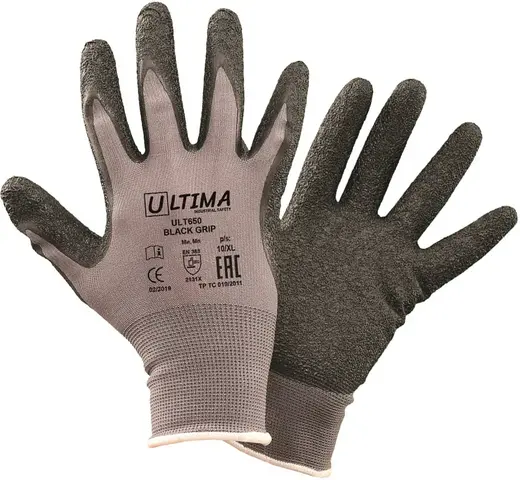 Ultima 650 Black Grip перчатки трикотажные (10/XL)