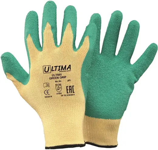 Ultima 660 Green Grip перчатки трикотажные (9/L)