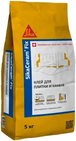 Sika Sikaceram Fix цементный плиточный клей (5 кг)