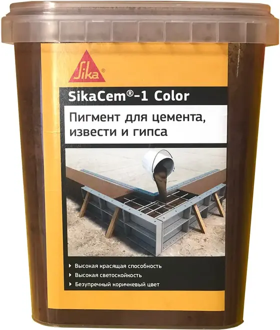 Sika Sikacem-1 Color пигмент для бетона и растворов (700 г) черный