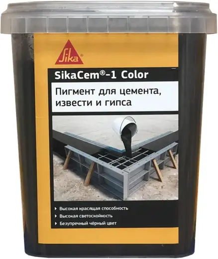 Sika Sikacem-1 Color пигмент для бетона и растворов (1 кг) черный