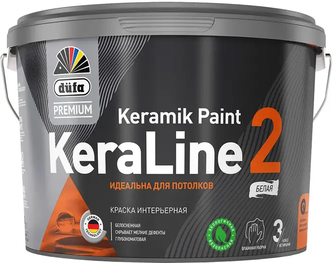 Dufa Premium Keraline Keramik Paint 2 краска интерьерная (900 мл) белая