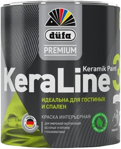 Dufa Premium Keraline Keramik Paint 3 краска интерьерная (900 мл) бесцветная