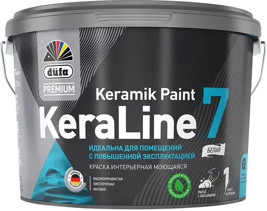 Dufa Premium Keraline Keramik Paint 7 краска интерьерная моющаяся (9 л) белая