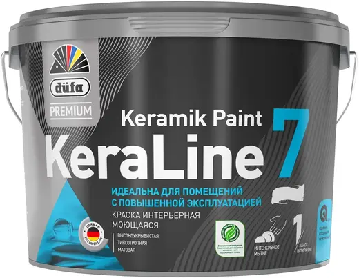 Dufa Premium Keraline Keramik Paint 7 краска интерьерная моющаяся (2.5 л) бесцветная
