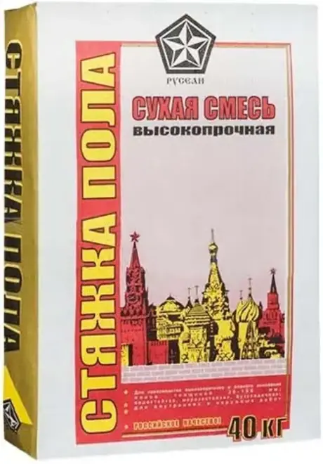 Русеан Стяжка Пола сухая смесь высокопрочная (40 кг)