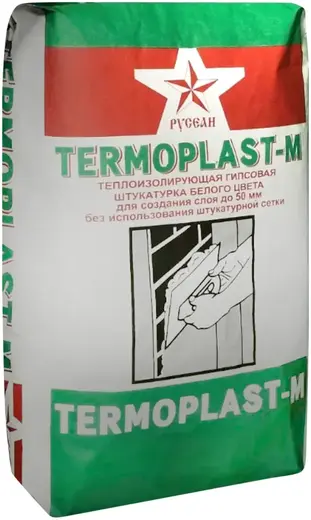 Русеан Termoplast-M теплоизолирующая гипсовая штукатурная смесь (30 кг)