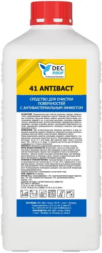 DEC Prof 41 Antibact средство для очистки поверхностей (1 л)
