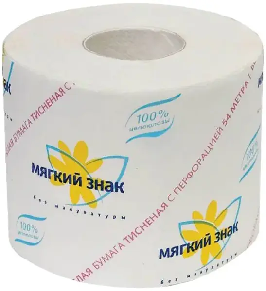 Мягкий Знак бумага туалетная на втулке (1 рулон)