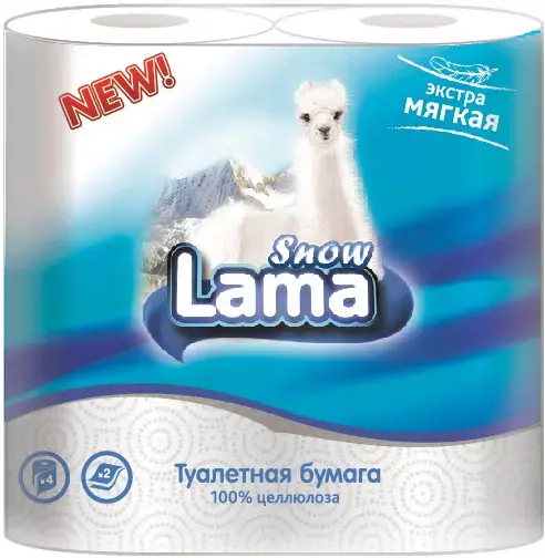 Snow Lama бумага туалетная (4 рулона в упаковке) белая