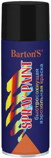 Bartons Spray Paint быстросохнущая аэрозольная краска (520 мл) черная RAL9005