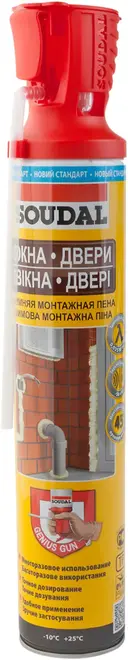 Soudal Окна Двери Genius Gun монтажная пена (750 мл) летняя