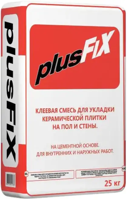 Литокол Plusfix клеевая смесь для укладки керамической плитки на пол и стены (25 кг)