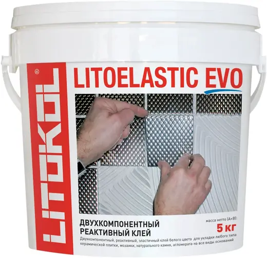 Литокол Litoelastic Evo 2-комп реактивный клей (5 кг (4.63 кг + 0.37 кг)