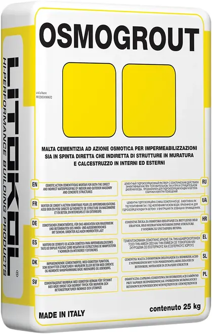 Литокол Osmogrout проникающая гидроизоляция на цементной основе (25 кг)