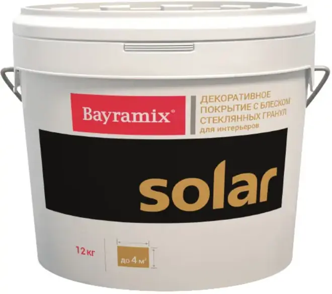 Bayramix Solar декоративное покрытие с блеском стеклянных гранул (12 кг) антрацит