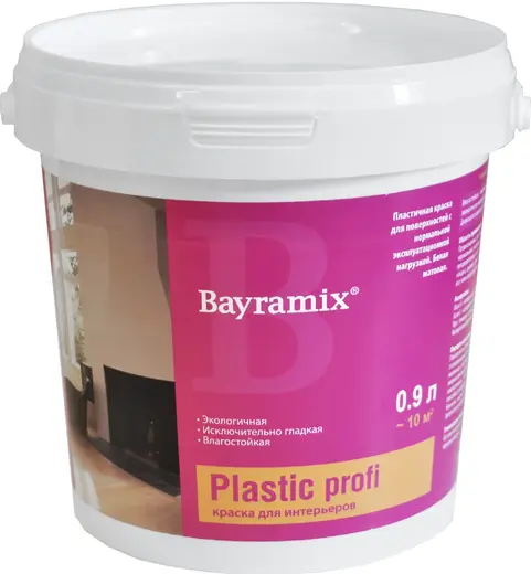 Bayramix Plastic Profi пластичная краска для интерьеров (900 мл) белая
