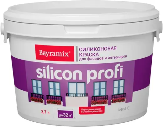 Bayramix Silicon Profi силиконовая краска для фасадов (2.7 л) бесцветная