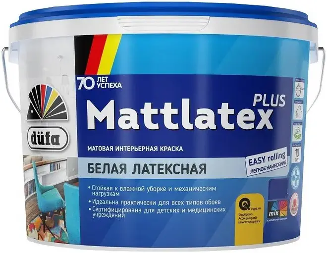 Dufa Retail Mattlatex Plus краска латексная матовая (1 л) белая