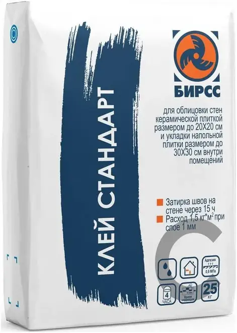 Бирсс Стандарт клей для кафельной плитки (25 кг)