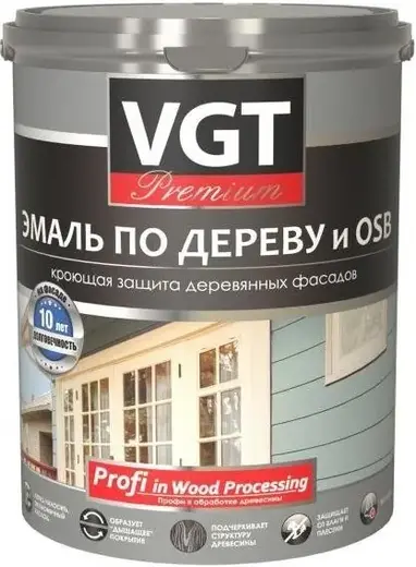 ВГТ Premium ВД-АК-1179 эмаль по дереву и OSB (1 кг) черная