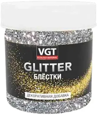 ВГТ Glitter блестки декоративная добавка (50 г) серебро
