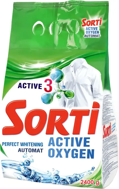 Sorti Активный Кислород стиральный порошок (2.4 кг) автоматическая