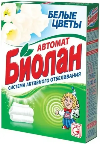 Биолан Белые Цветы стиральный порошок (350 г) автоматическая