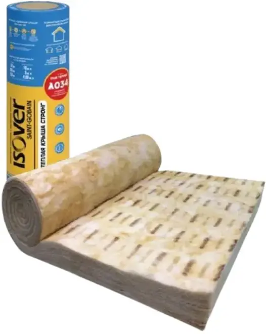 Вебер Ветонит Изовер Теплая Крыша Стронг Твин минераловатный утеплитель с повышенной упругостью (1.22*4.1 м/50 мм)