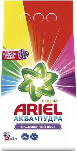 Ariel Color Насыщенный Цвет стиральный порошок аква пудра (3 кг)