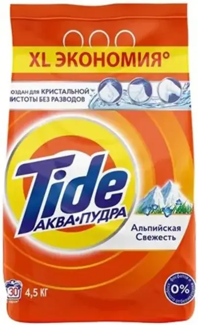Тайд Альпийская Свежесть стиральный порошок аква-пудра (4.5 кг) автоматическая