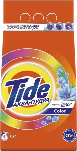 Тайд Color Аромат Lenor стиральный порошок аква-пудра (3 кг)