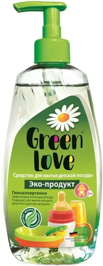 Green Love с Экстрактом Имбиря средство для мытья детской посуды и принадлежностей 0+ (500 мл)