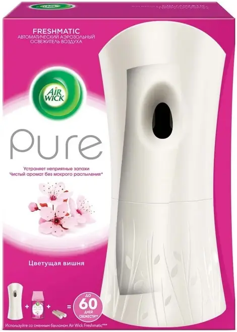 Air Wick Freshmatic Air Wick Pure Цветущая Вишня автоматический аэрозольный освежитель воздуха с баллоном (250 мл)
