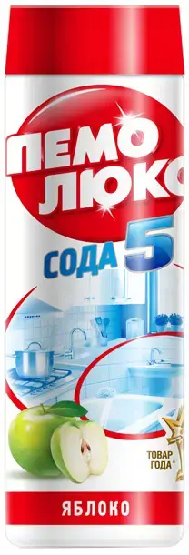 Пемолюкс Сода 5 Яблоко порошок чистящий (480 г)