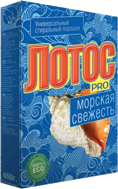Лотос Морская Свежесть синтетический стиральный порошок (450 г)